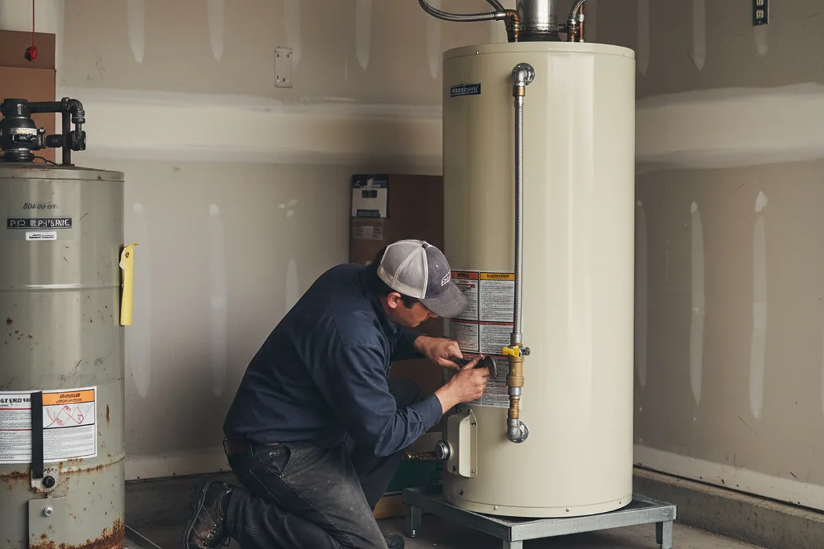 Water heater and shutoff valve replacement in Lennox