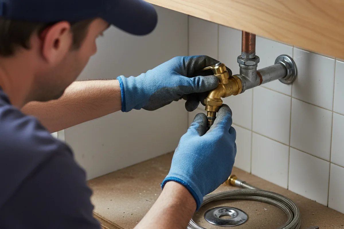 Shutoff valve and fitting work during Faucet and Fixture Repair in Lennox